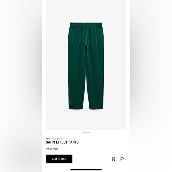 Zara satin effect joggers size L - Picture 7 of 8